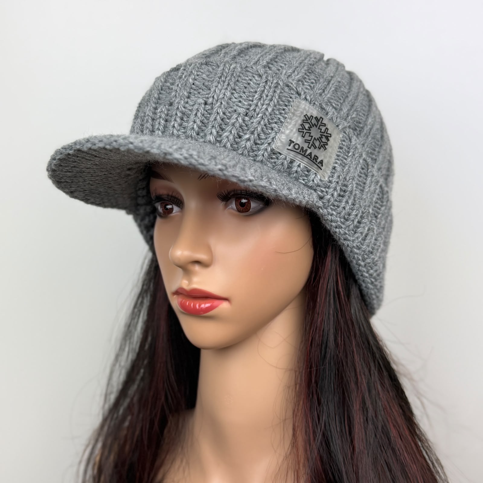 Strickcap–hellgrau