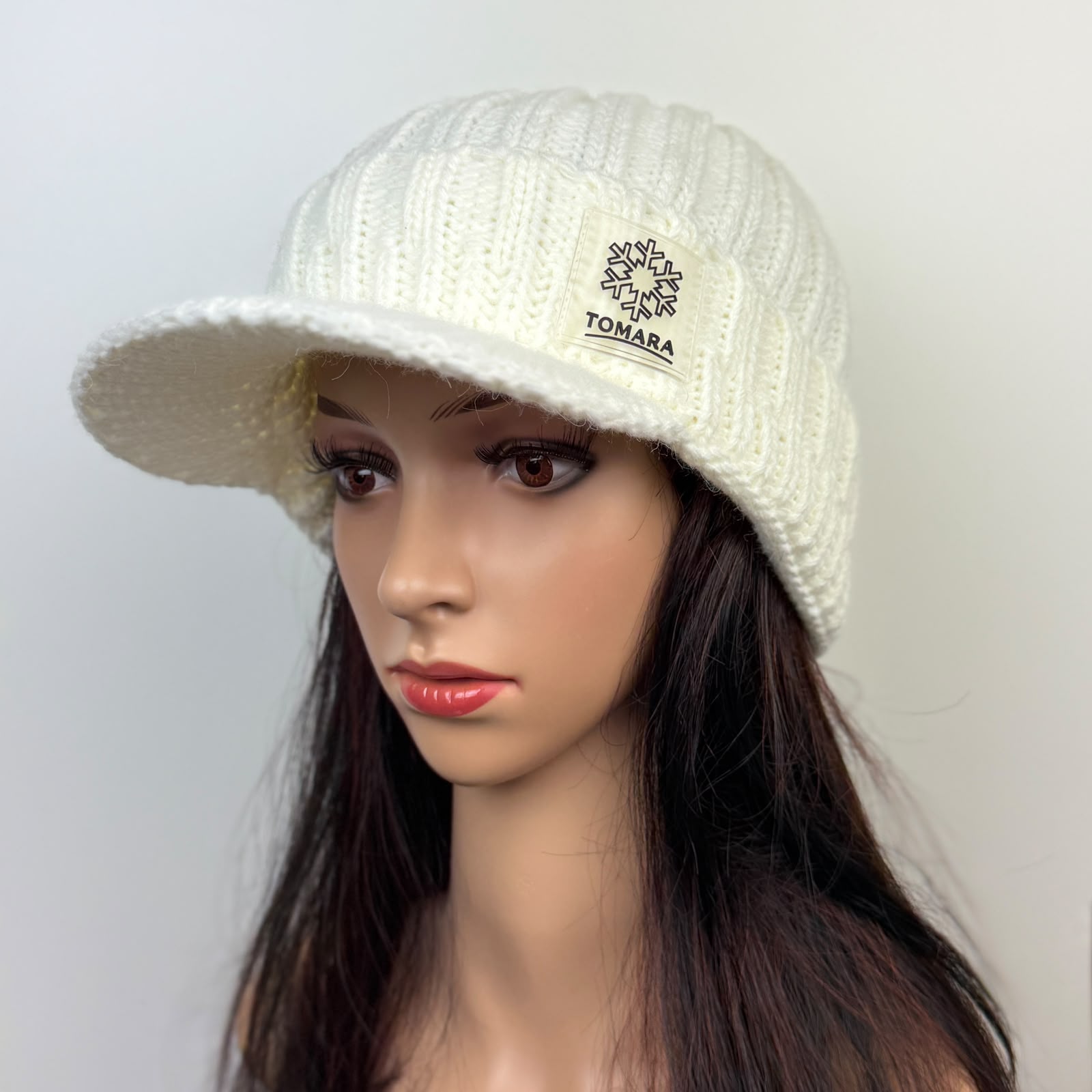 Strickcap– wollweiss 