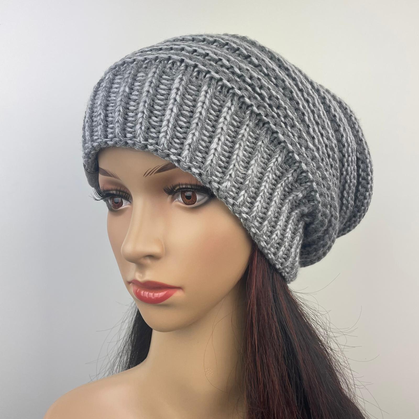 Beanie - Kingsize hellgrau meliert